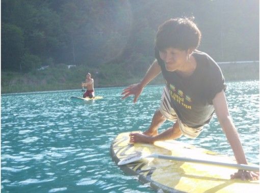 【山梨県/本栖湖　絶景の富士山とサップコアトレーニング体験】（体幹トレーニング、コアトレ)送迎有りの画像