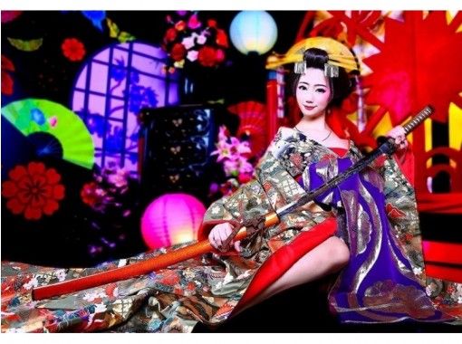 [京都/祗园]人气第一！拍摄和服和彩色 uchikake！全部数据+120次以上+6次皮肤修正“牡丹计划”享受高级花魁体验！の画像