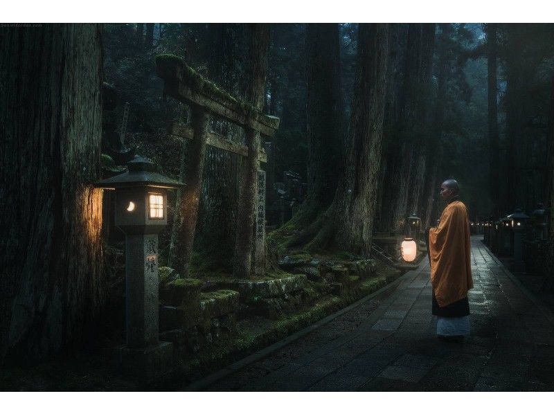 【和歌山】高野山の聖地！奥之院参拝ナイトツアー！高野山在住僧侶や元執事のガイドが幻想的な夜の奥之院をご案内！高野山の歴史や伝説・大自然を堪能
