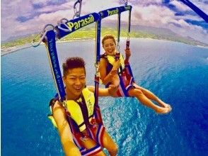 【沖縄・北部】お得！パラセーリング空中大冒険！＋海の暴れん坊3種セットプラン【パラセーリング&マリンスポーツ3種】