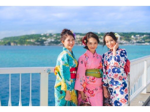 [冲绳/那霸]红形浴衣租赁步行计划！还有附带发型的方案♪の画像