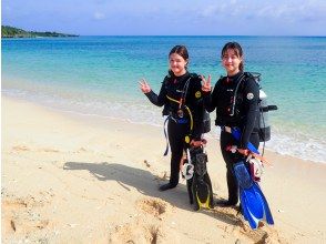 [Northern Okinawa Main Island/Gorilla Chop] Easy trial beach diving (2 dives) Includes use of footbath cafe ☆ Fully equipped with amenities! OK for one person! Photo video present!