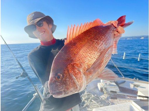【千葉・勝浦】真鯛や青物など大物をルアーで釣り上げよう！クルーザーで行く船釣り体験！初心者歓迎！乗合プランの画像