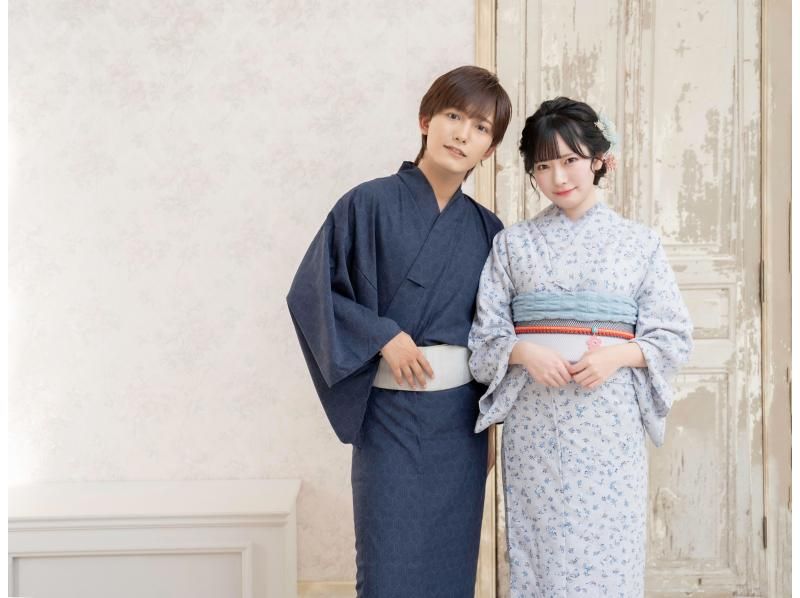 [คานากาว่า/คามาคุระ] ชุดยูกาตะย้อนยุคใหม่! มาพร้อมเซตผม! "เช่า & แผนการแต่งตัวครบ" เช่าร่มฟรีวันฝนตก!の紹介画像