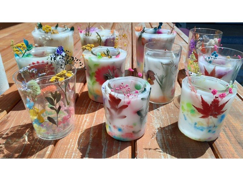 [三重/铃鹿]“植物蜡烛体验”制作充满干花的正宗蜡烛！の紹介画像