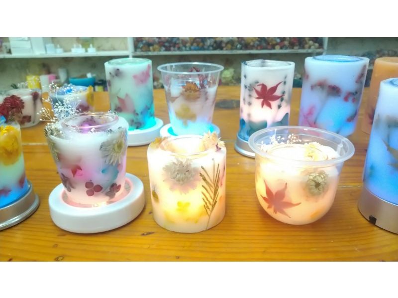 [三重/铃鹿]“植物蜡烛体验”制作充满干花的正宗蜡烛！の紹介画像