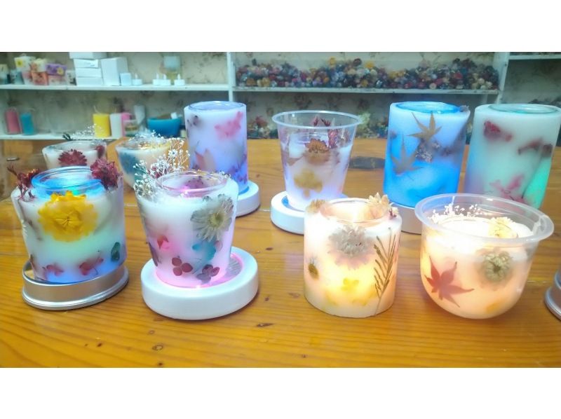 [三重/铃鹿]“植物蜡烛体验”制作充满干花的正宗蜡烛！の紹介画像