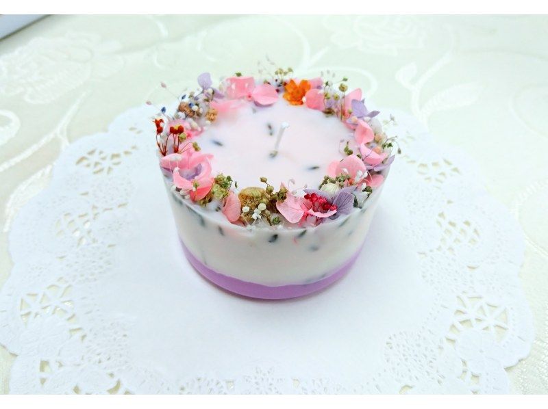 食べちゃいたくなる可愛さ♫【フラワーケーキキャンドル】ボタニカルキャンドル好きさん必見　※人数割引有り・一人参加可
