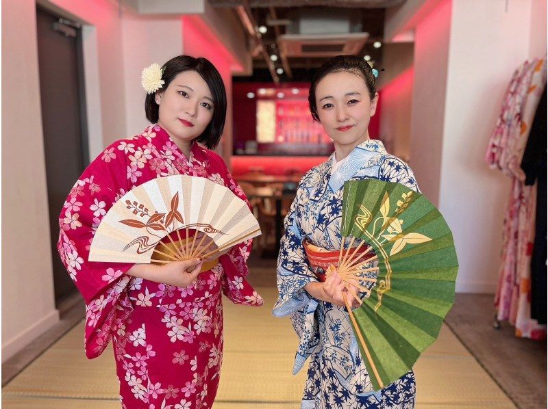 [东京·浅草]第一次日本舞蹈体验“樱花樱花”舞蹈和浴衣<包括日本甜点>の紹介画像